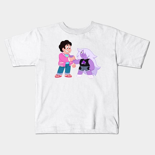 Steven and Amethyst Kids T-Shirt by maxtrology